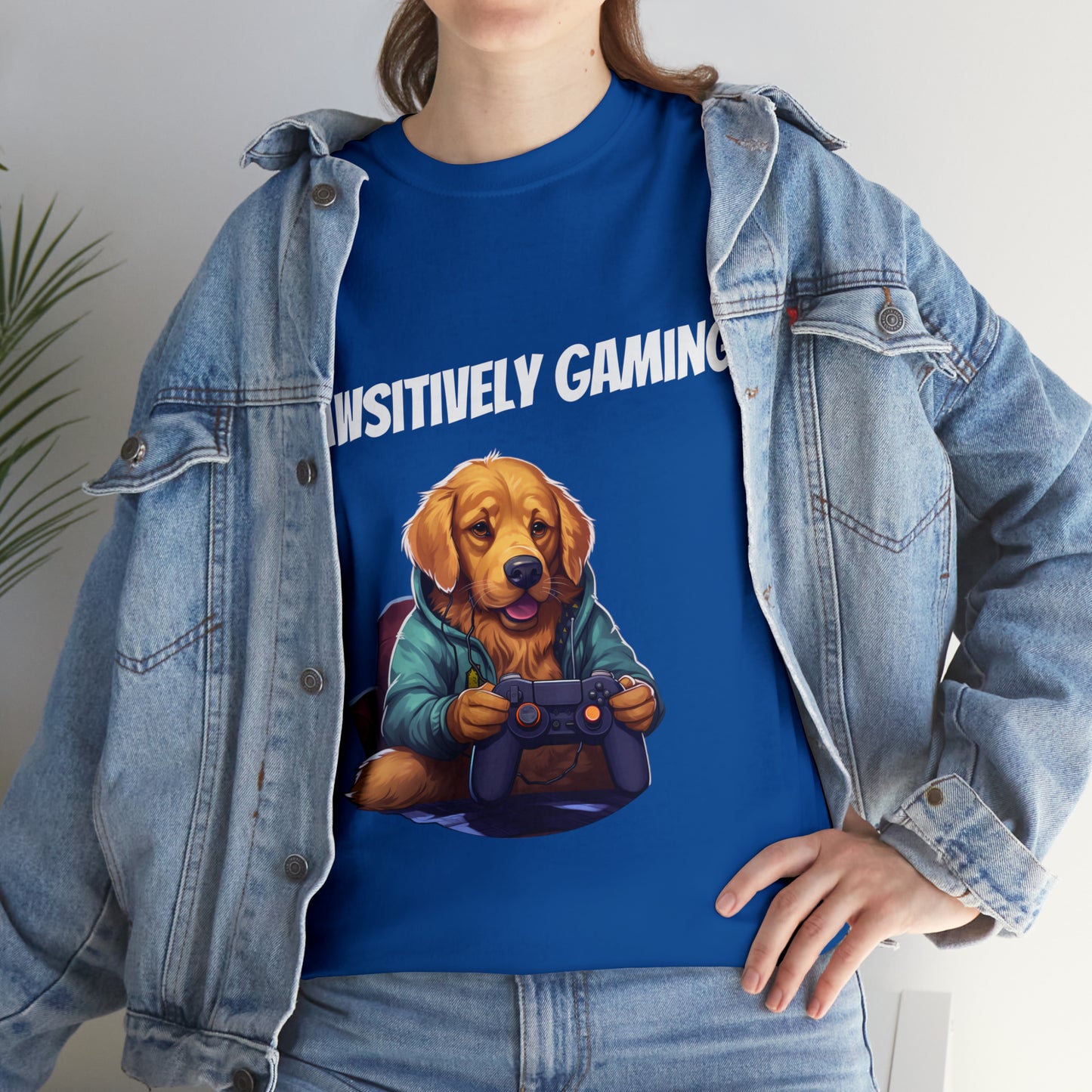 Pawsitively Gaming - T-Shirt Golden Retriver - Laser League Crafts