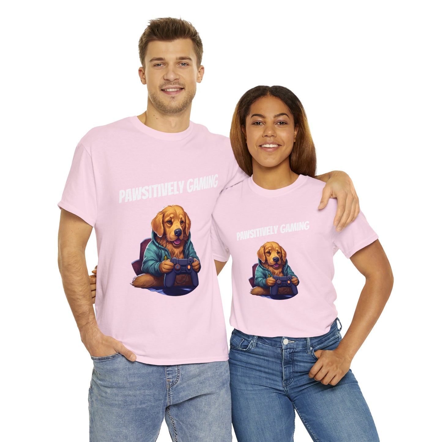 Pawsitively Gaming - T-Shirt Golden Retriver - Laser League Crafts