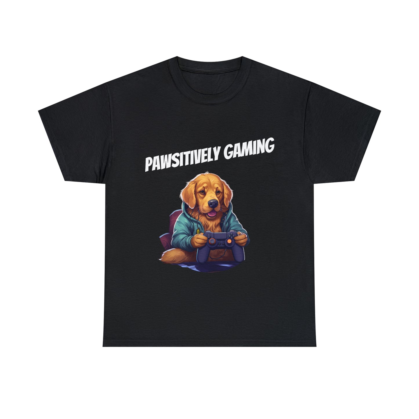 Pawsitively Gaming - T-Shirt Golden Retriver - Laser League Crafts