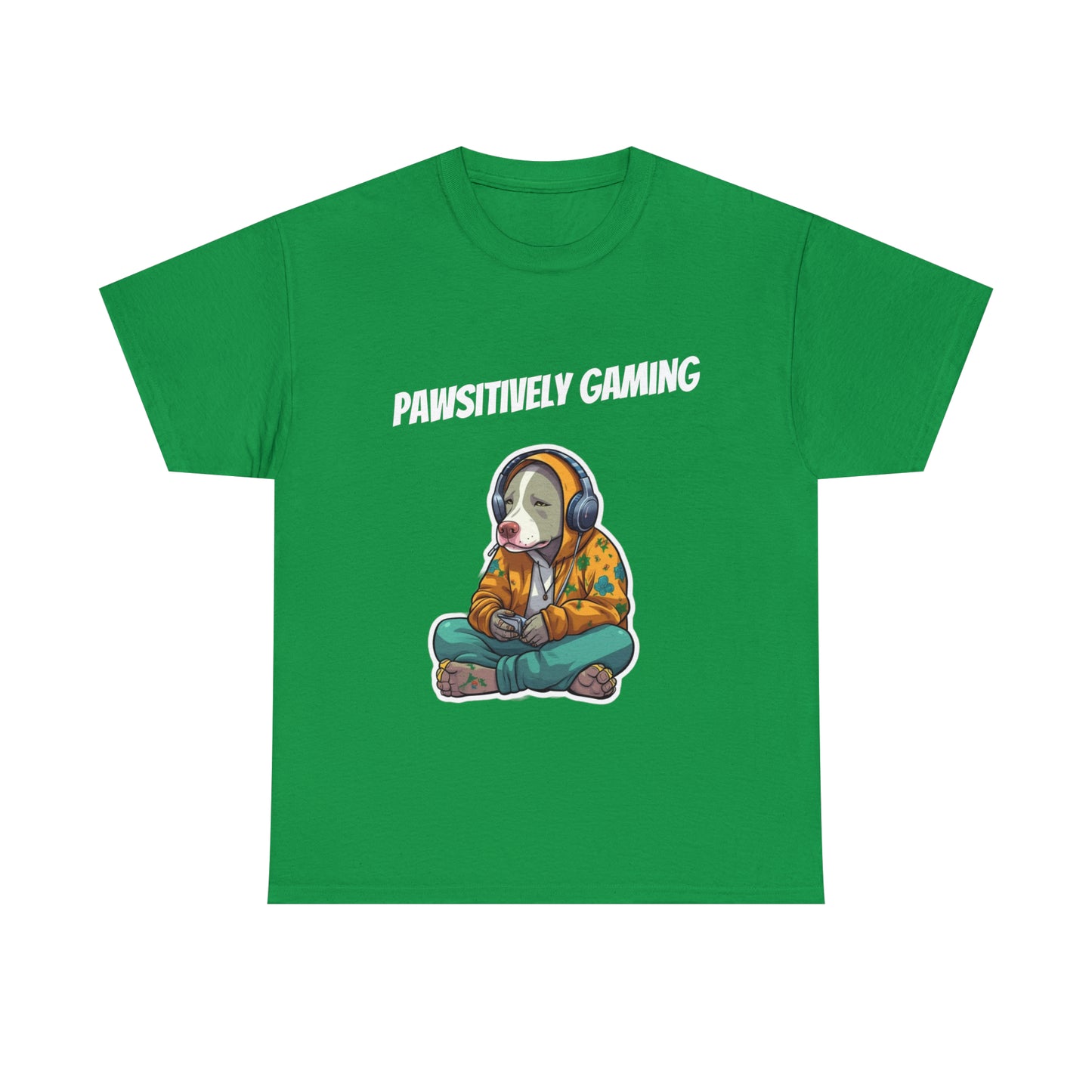 "Pawsitively Gaming" T-Shirt Pitbull - Laser League Crafts