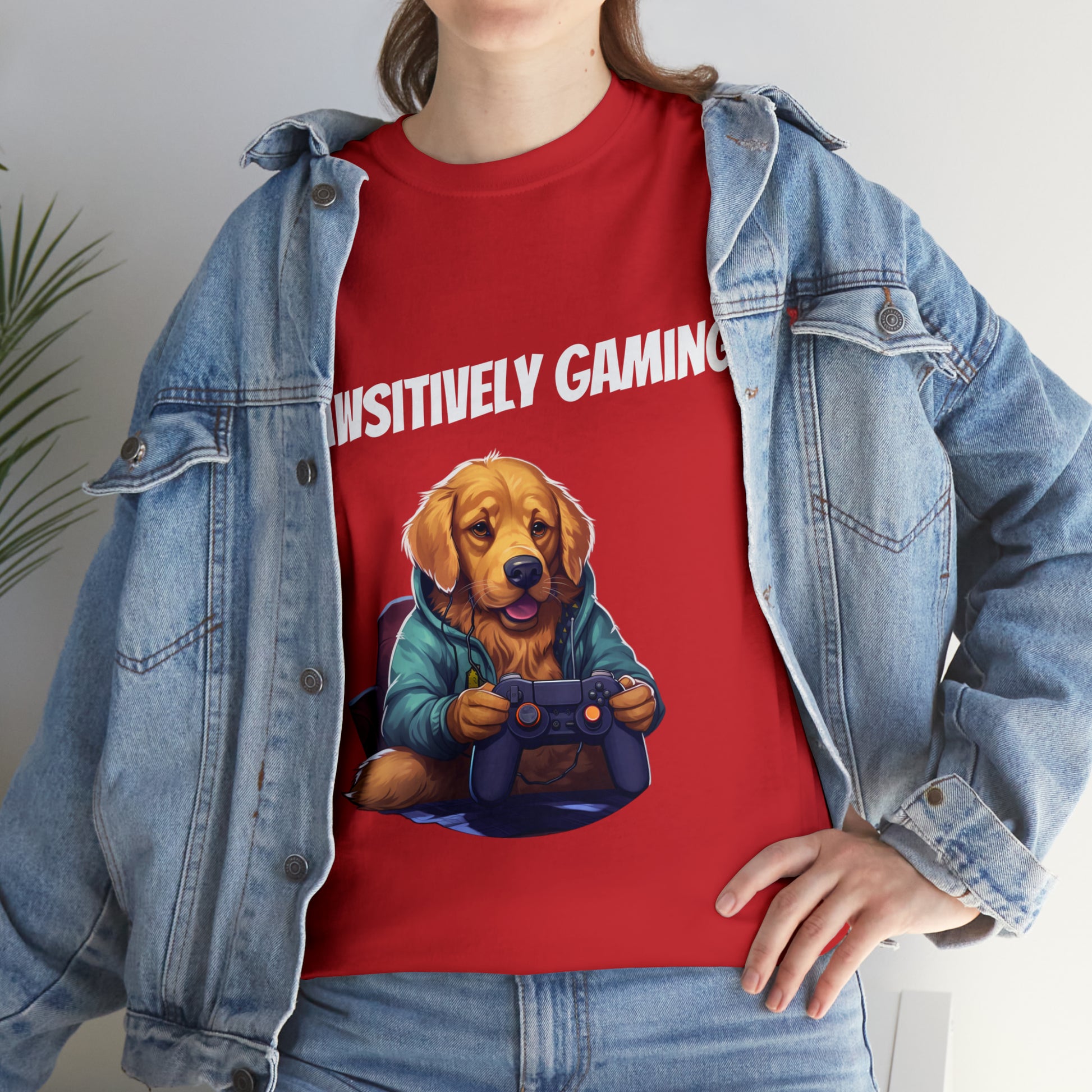 Pawsitively Gaming - T-Shirt Golden Retriver - Laser League Crafts