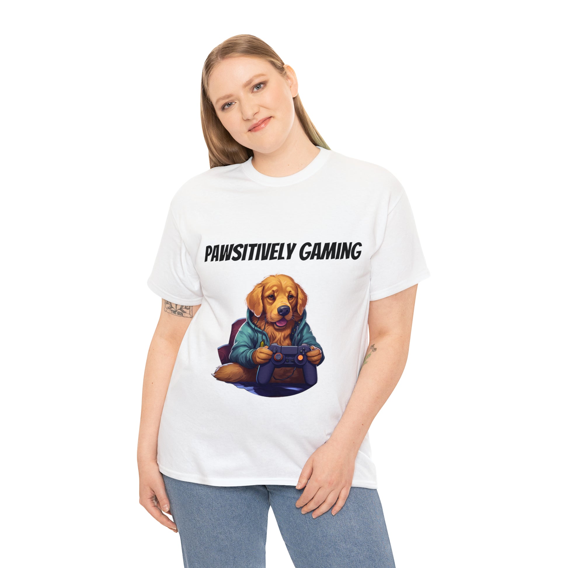 Pawsitively Gaming - T-Shirt Golden Retriver - Laser League Crafts