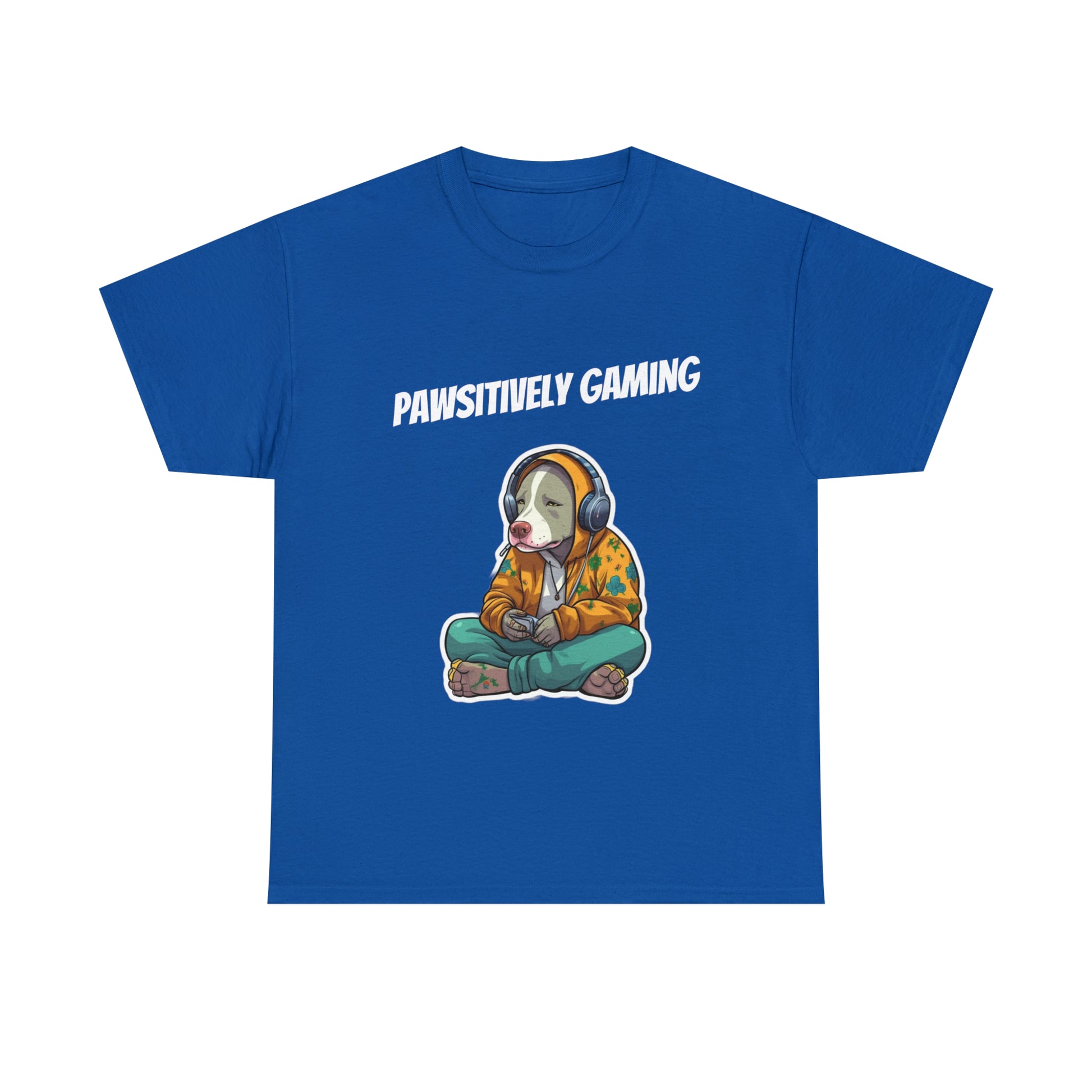 "Pawsitively Gaming" T-Shirt Pitbull - Laser League Crafts