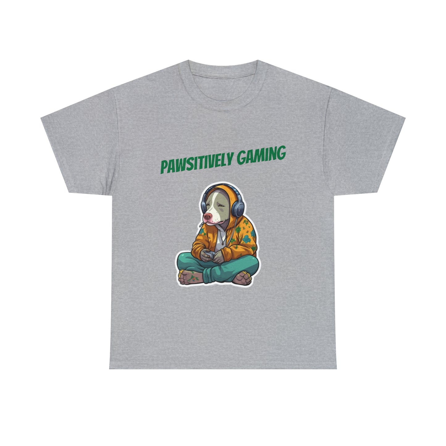 "Pawsitively Gaming" T-Shirt Pitbull - Laser League Crafts