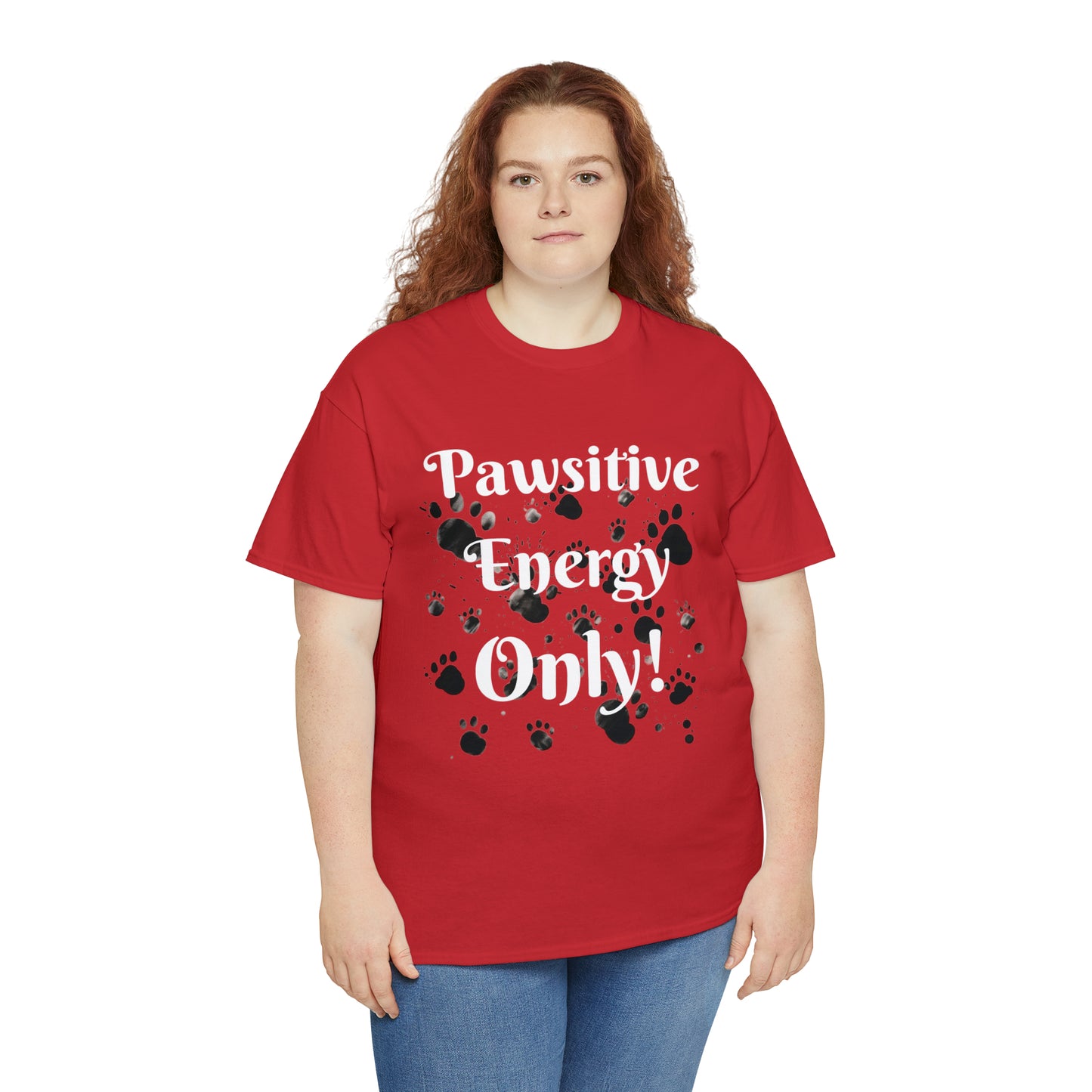 Pawsitive Energy Only" Owner T-Shirt: Spread the Joy, Love, and Pawsitivity - Laser League Crafts