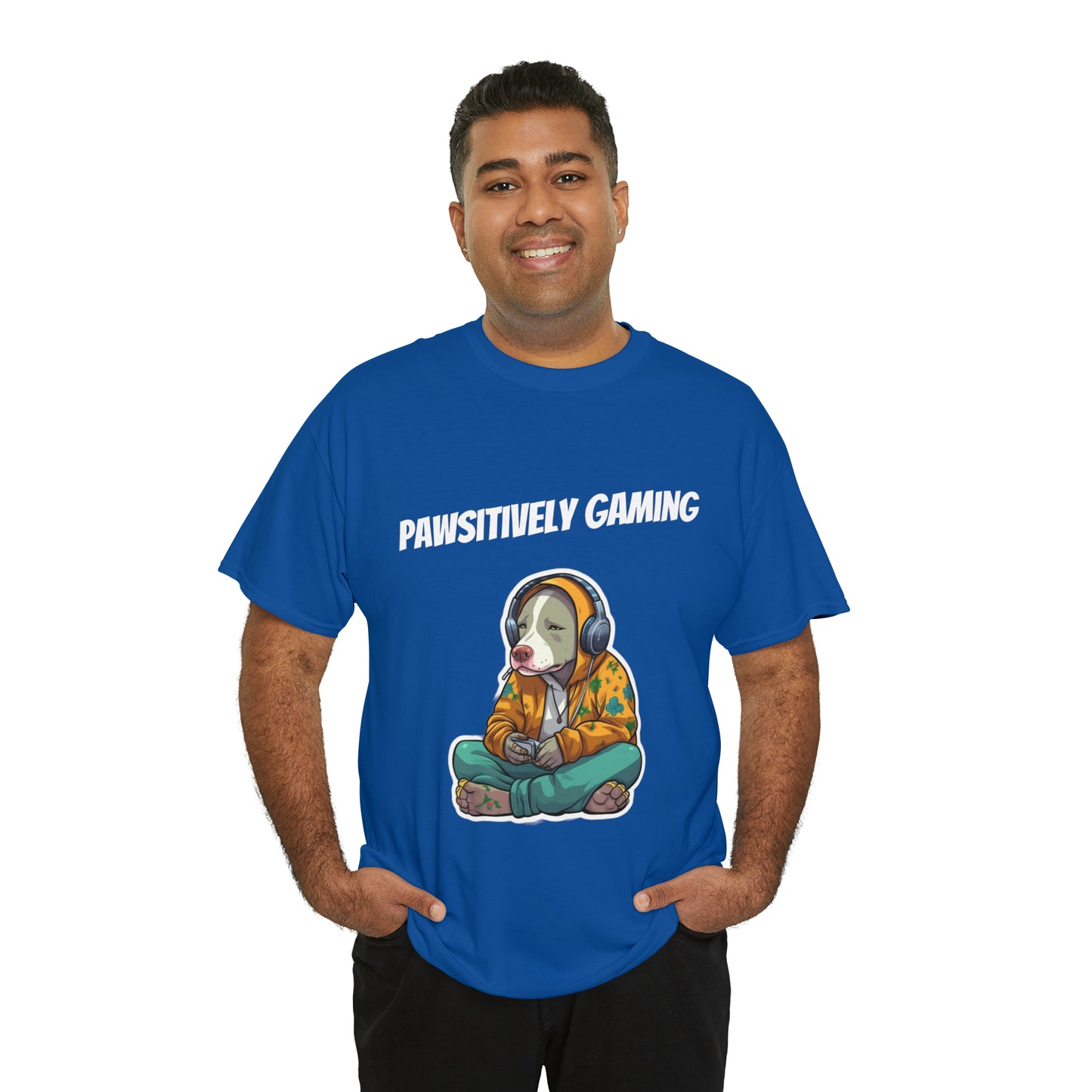 "Pawsitively Gaming" T-Shirt Pitbull - Laser League Crafts